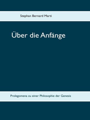cover image of Über die Anfänge